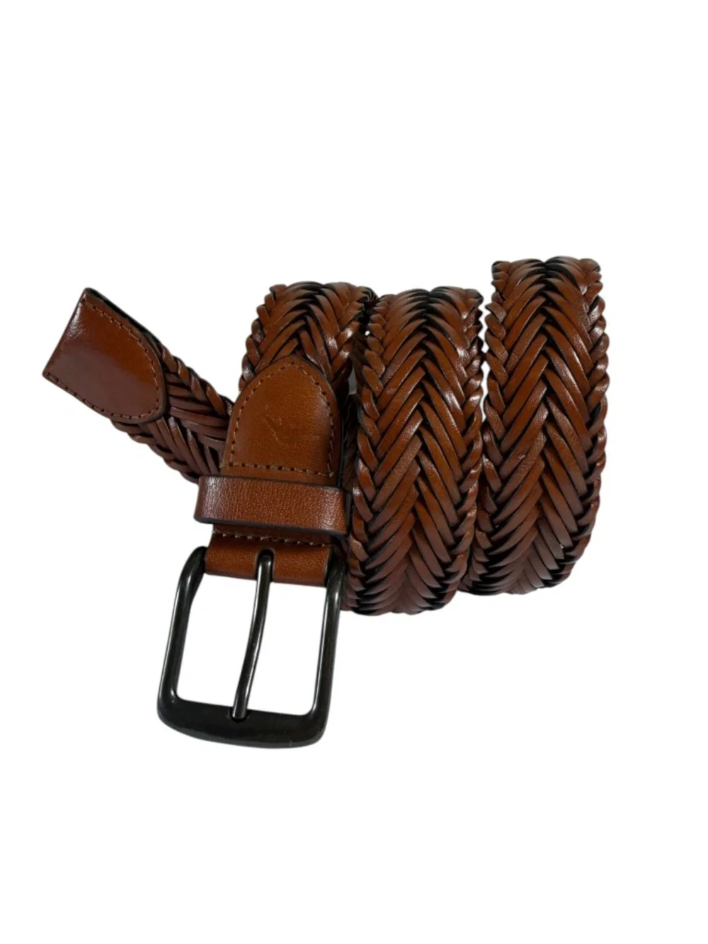 Tommy Bahama Men's Leather Braided Belt in Brown Size M (34-36)